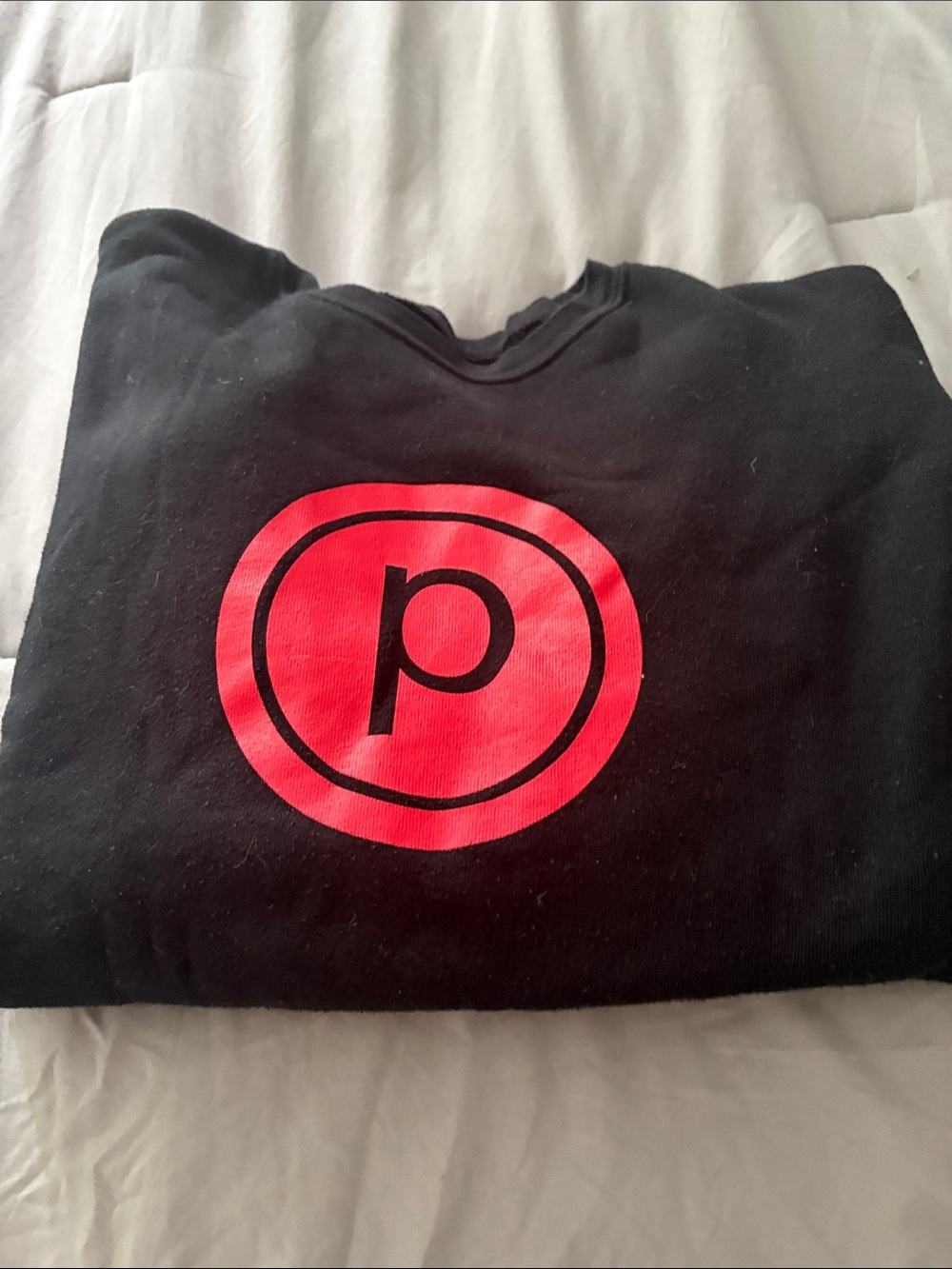 Pure Barre Black Crewneck Sweatshirt with Fleece Interior
